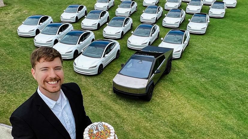 Mr Beast Giveaway 26 Tesla