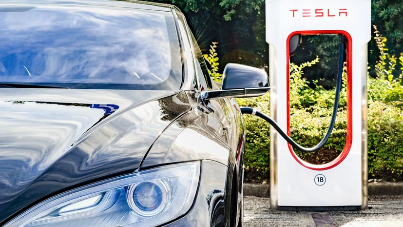 Tesla supercharger station