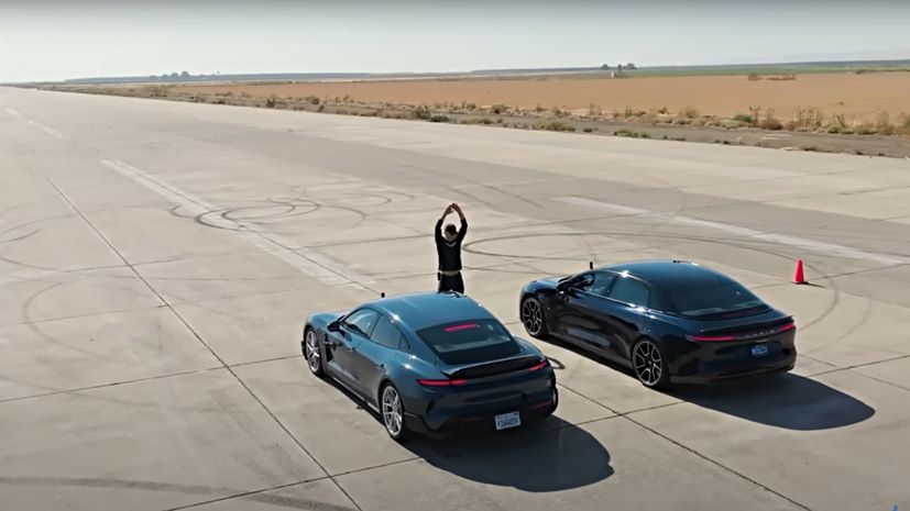 Lucid Air Porsche Taycan U-Drag
