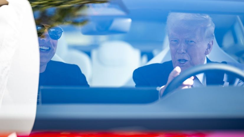 Elon Musk Donald Trump Tesla Model S