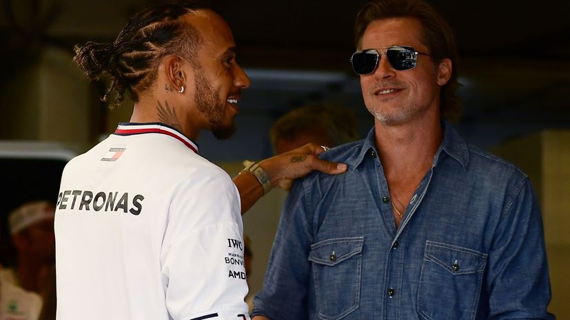 Lewis Hamilton Brad Pitt